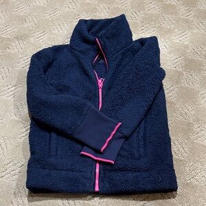Vineyard Vines Navy Fleece with Pink Details